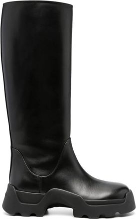 Proenza Schouler Stomp Boots - Dames - Hoge Laarzen - Zwart - 36 EU - Leer - Schoenen