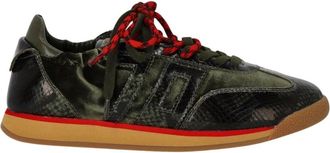 Back70 Rocket Velvet Sneaker - Dames - Sneakers - Groen - 37 EU - Katoen - Schoenen