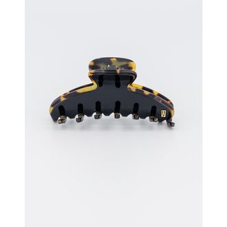 Alexandre de Paris Notre Dame Acetate Hair Claw Clip in Black And Tortoise at Nordstrom