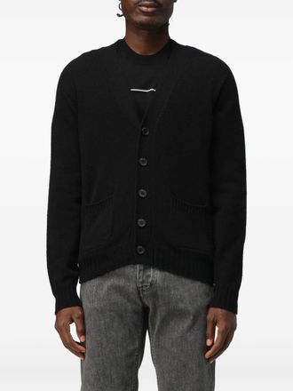 Drumohr V-neck patch-pocket cardigan - men - Fabric - 48 - Black