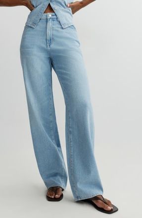 DL1961 Kaylen High Waist Soft Curve Barrel Jeans in Beachfront Aura at Nordstrom, Size 28