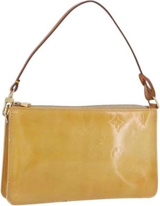 Louis Vuitton Pre-owned Vintage Accessory Pouch - Dames - Vintage Handtas - Geel - ONE Size - Leer - Vintage