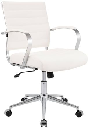 Clp Clp - Silla De Oficina Oakland Simil Cuero Blanco