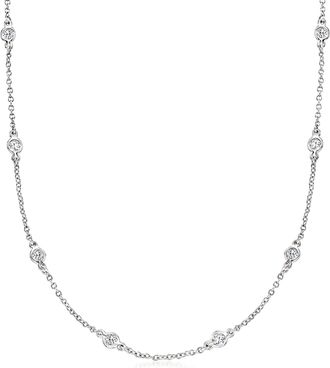 Ross-Simons CZ Necklace in Sterling Silver