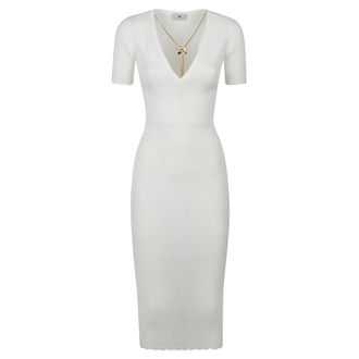 Elisabetta Franchi Dames, Jurken, Wit, Maat: M