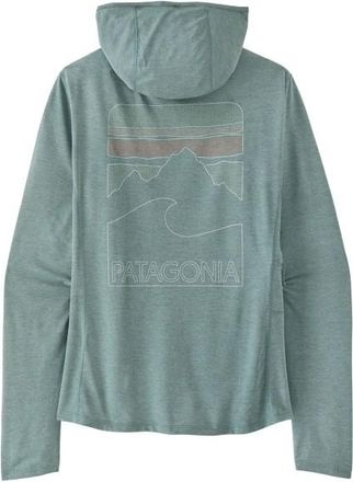 Patagonia Cap Cool Sun Hoody Peak Visions Funktionsshirt f&uuml;r Damen | t&uuml;rkis