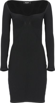 Dsquared2 Ribbed Viscose Dress