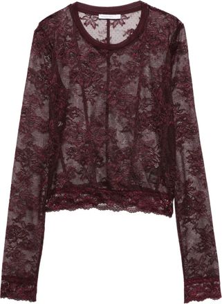 Patrizia Pepe Blusa con orlo a smerlo - Viola