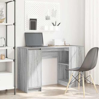 Berkfield Home Desk Grey Sonoma 120x42x76 cm Engineered Wood | Size: 120 x 42 x 76 cm