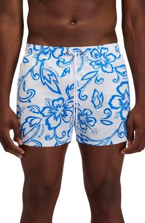 Sundek Print Swim Trunks in Vintage White at Nordstrom, Size Medium