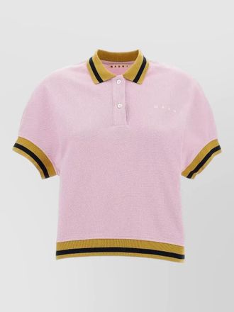 Marni cotton striped polo shirt