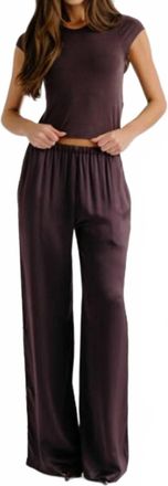 Sablyn Lexi Lower Rise Relaxed Pull On Pant In Oak Tree