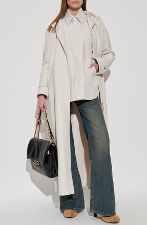 Balenciaga Cashmere Shirt, Womens, Cream