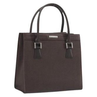 Burberry Pre-owned Vintage Tote Bag - Dames - Vintage Shopper - Bruin - ONE Size - Leer - Vintage