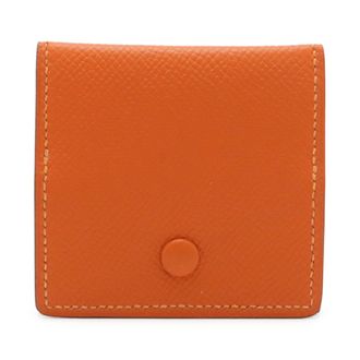 Herm&egrave;s Orange Epsom Leather Coin Purse/Coin Case (Pre-Owned)