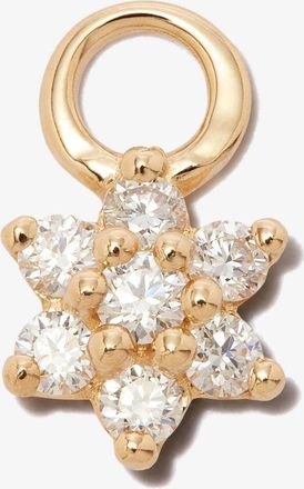 Maria Tash 18K Yellow Gold Flower Diamond Charm - Womens - Diamond/18kt Yellow Gold