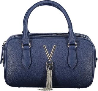 Mario Valentino Tassen, Dames, Blauw, ONE Size, Blauwe Polyethyleen Handtas | Stijlvol Model