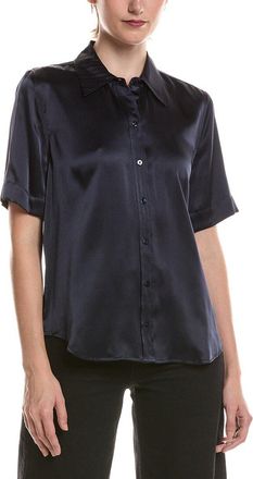 L'agence LAgence Ellah Short Sleeve Silk Blouse