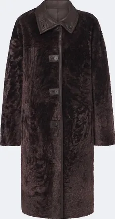 Joseph Ari reversible leather and shearling coat