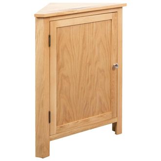 vidaXL Armario De Esquina De Madera Maciza De Roble 59x45x80 Cm Vidaxl