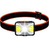 OEM Linterna Frontal Potente [1 Unidad], Linterna Frontal Led Recargable Por Usb, 150 L&uacute;menes, 5 Modos De Iluminaci&oacute;n (luz Blanca Y Roja), Resistente Al A