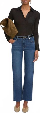 Frame Denim Mellow Mid Rise Ankle Length Jeans In Elixir Raw After