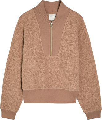 Varley Mumford Half-zip Fleece Sweatshirt - Light Brown - Xxs (UK4 / Xxs)