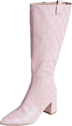 Generic Womens Pointed Toe Knight Boots Thin Heel Side Zipper Knee-High Boots