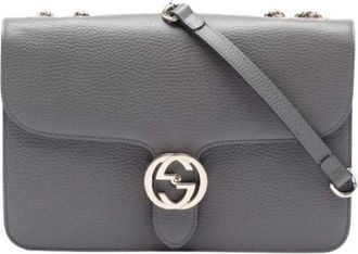 Gucci Pre-owned Cross Body Bags, female, Gray, Size: ONE SIZE Pre-owned Crossbody Bag