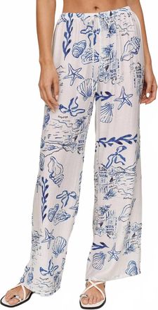 Bella Dahl Wide Leg Beach Pant In Riviera Print