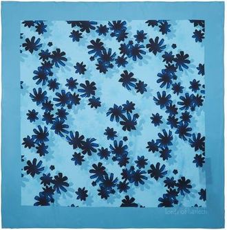 Lords of Harlech Sofia Silk Scarf in Rambla Floral Teal at Nordstrom