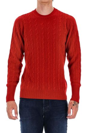 Drumohr Pure Cashmere Cable Knit Crewneck Sweater
