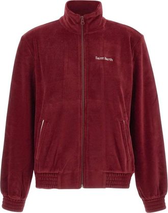 MC2 Saint Barth Miriam Chenille Sweatshirt - Dames - Bomber jackets - Rood - XS - Polyester - Jassen