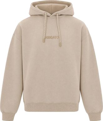 Axel Arigato Dark Beige Oversized Hooded Fleece Sweatshirt