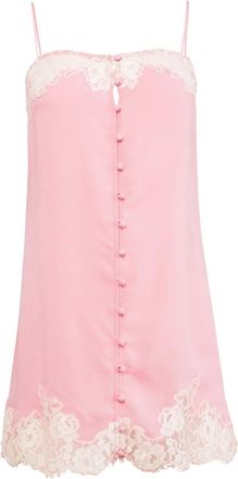 Fleur du Mal Abito corto Juliet con inserti in pizzo - Rosa