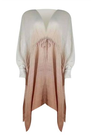Kensie Dip Dye Cover Up Wrap In Marsala