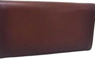 Louis Vuitton Ombre Acajou Brown Cuir Ombre Leather Long Wallet (Bi-Fold) (Pre-Owned)