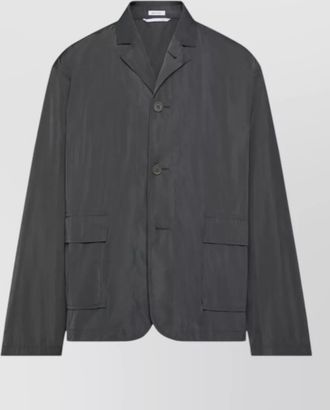 Thom Browne packable jacket logo print flap pockets