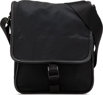 Prada Pre-owned Womens Messenger Bag Nylon Crossbody - Black Textile - One Size