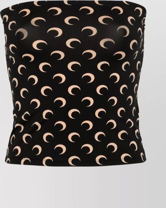 Marine Serre printed strapless tube top