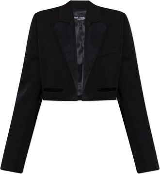 Dolce & Gabbana Korte jas - Dames - Blazers - Zwart - S - Wol - Jassen