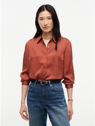Tommy Hilfiger Womens Regular Fit Foulard Print Shirt - Studio Foulard - XXS