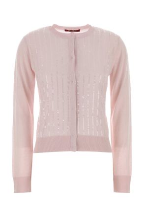 MM Studio Pastel Pink Silk Blend Libbra Cardigan
