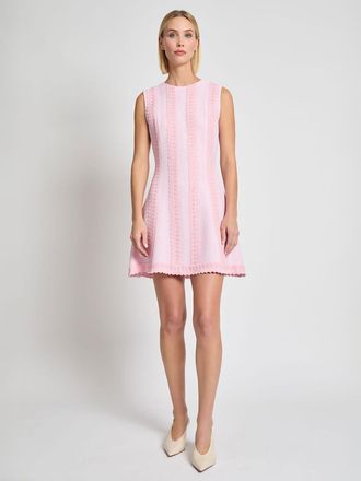Misook Fit-and-Flare Scalloped Trim Knit Dress - Modern Fit