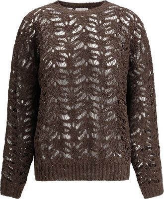 Brunello Cucinelli Perforated Sweater With Sequins