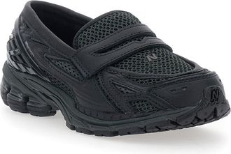 New Balance Unisex Sneakers Lifestyle Black Leather Leather-Textile Trainers Leather/textile