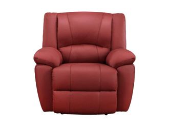 VENTE-UNIQUE.COM Sill&oacute;n relax piel rojo