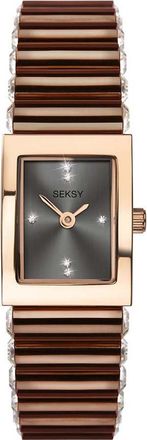 Seksy Womens 2914 Ladies Dress Watch - Brown - One Size