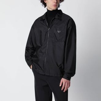 Prada Black Re-Nylon zip-up overshirt