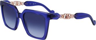 Liu Jo Vierkante Zonnebril - unisex - Zonnebrillen - Blauw - 53 MM - Accessoires